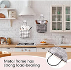 Boao 8 Packs Wall Hanging Storage Bag, Wall Storage Organizer Bags with Hooks, over the Door Hanging Basket for Dormitory Bathroom Bedroom, Living Room Kitchen(Cute Color) - Image 4