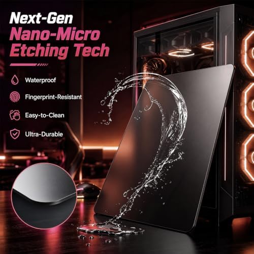 Glass Gaming Mouse Pad, 5.0 Nano Etched Surface, Custom PU Non Slip Base, Esports Level Speed & Precision, Tempered Glass, Waterproof & Durable, 410mm*310mm Multi-Use Sizes (Supercar) - Image 6