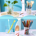 Crtiin 20 Pcs Acrylic Pen Holder Pencil Cup Desk Organizer, Clear - Image 3