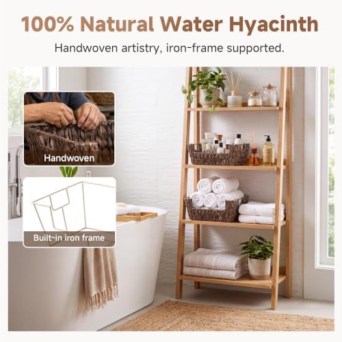 StorageWorks Pantry Baskets for Organizing, Hyacinth Wicker Storage Baskets - Image 3