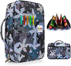 YOUSHAERS 300 Slots Pencil Case - Color Pencil Case Organizer Pen Case with Multilayer Holder for Prismacolor Colored Pencils & Gel Pen (Leaves) - Image 2