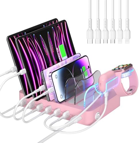 SooPii Premium 6-Port USB Charging Station Organizer for Multiple Devices by Soopii
