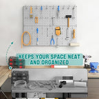EVERHANGER Metal Pegboard Panels, Heavy Duty Pegboard Wall Organizer - Image 5