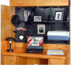 Wall Control Office Organizer Unit Wall Mounted Office Desk Storage and Organization Kit Black Wallboards and Black Accessories - Image 2