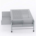 Simple Houseware Metal Desk Monitor Stand Riser w/ Organizer Drawer, Silver - Image 3