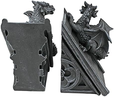 Design Toscano Castle Dragon Gothic Decor Decorative Bookend Statues, 8 - Image 4