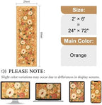 DUKINO 2x6 Runner Rug for Hallway, Washable Kitchen Rugs Non Slip, Orange - Image 2