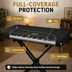 88 Key Piano Keyboard Cover for Yamaha DGX Series DGX-670 2021-present, 210D Oxford Waterproof Digital Piano Dust Cover with Silver Coating, Adjustable Drawstring & Storage Bag - Image 3