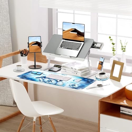 Keyboard Mouse Pad Set, Extended Gaming Mouse Pad+Ergonomics Keyboard Wrist Rest Support, Memory Foam, Easy Typing Pain Relief, 4Pcs XL Ultra Thick Desk Mat,Colorful Sea Turtle - Image 7