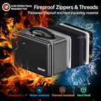 ENGPOW Fireproof Money Box with Lock & Heat-Resistant Fireproof Zipper - Image 2