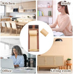 Refillable Hanging Notepad with Cutter and Pen for Wall Vintage Clipboard Memo Board Kraft Paper Roll Wooden Note Paper Dispenser Mounted Paper Holder for to-do List Home Office(Burlywood) - Image 5