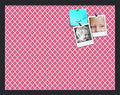 PinPix 22x17 inch Cork Bulletin Board. This Decorative Framed Pin Board Comes with Diamond Pattern in Hot Pink Design and Satin Black. Ideal for Home, Office Decor or School (PinPix-302) by PinPixBulletinBoards