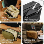 Peak Design Tech Pouch, Ocean, Electronics Organizer for Travel or Everyday Carry, Origami-Style Storage, Cable Pass-Through, Weatherproof Recycled Nylon, Gear Carry Bag for Men and Women - Image 2