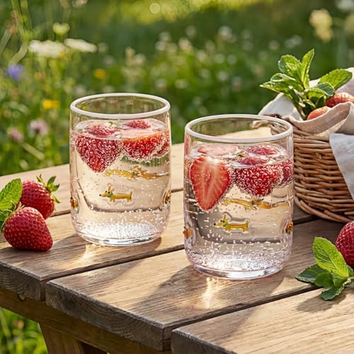 SiliFine 2 PCS Dachshund Icon Juice Glasses - Image 6