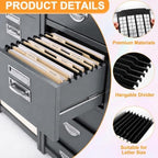 party greeting 8 Pack Black Hanging File Folder Dividers for Cabinets - Image 3
