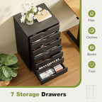 Sweetcrispy 7 Drawer Wooden Dresser, Storage Cabinets, Room Organization - Image 4
