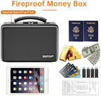ENGPOW Fireproof Money Box with Lock & Heat-Resistant Fireproof Zipper - Image 6