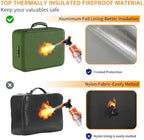 DocSafe 5200°F Fireproof Document Organizer Box with Lock, Green (Soft) - Image 4