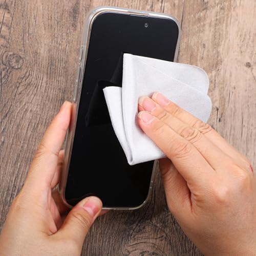 200 Pcs Suede Glasses Cleaning Cloths, 6.9x5.7 Inch Lens Cleaning Cloth for Glasses, Screens, Phones, Cameras, Reusable and Washable Grey - Image 6