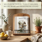 Beautiful Cookbook Stand for Your Kitchen Counter - Solid Wood, Fits iPad - Image 3
