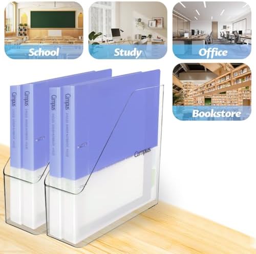 4Pcs Clear Acrylic Magazine File Holder Desktop Storage Organizer - Image 5