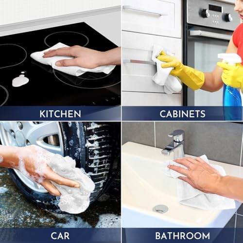GLIMGLINT Microfiber Cleaning Cloth, 150 Pack Towels for Cars 14 X12 Inch - Image 7
