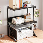 aboxoo Printer Stand for Desk to Save Space, Metal+Wood for Home Office by aboxoo