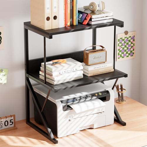 aboxoo Printer Stand for Desk to Save Space, Metal+Wood for Home Office by aboxoo