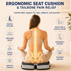 Memory Foam Ergonomic Seat Cushion for Office Chairs Pain Relief - Image 4