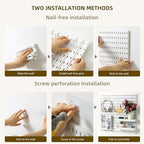 VUSIGN Pegboard Combination Wall Organizer Kit 22" x 22", White - Image 4