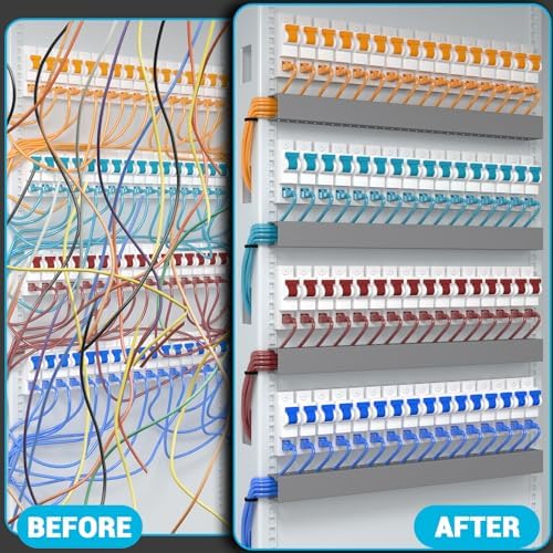 Open Slot Wire Duct Kit, 125.6"(8 x 15.7) Server Rack Cable Management, Cable Management Raceway for Hide Network HDMI VGA Cable, Wiring Raceway Cable Duct, Desk Wire Channel, 8 Pack, Grey - Image 5