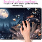 Keyboard Wrist Rest Set,Memory Foam Wrist Support Mouse Pad,31.5"x11.8" Desk Mat for Comfortable Typing & Pain Relief,Non-Slip Base for Office & Home Use - Mushroom Butterfly - Image 5