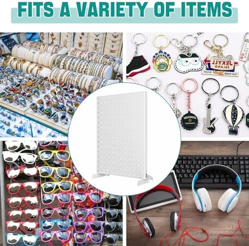 EVERHANGER Metal Pegboard Display Stand, Freestanding Tabletop Pegboard - Image 6
