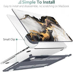 DONGKE Compatible with MacBook Pro 16 Inch Case (2026-2021 Release, M5 M4 M3 M2 M1 Pro/Max Chip), Plastic Hard Shell Cover with Keyboard Cover & Screen Protector for MacBook Pro 16", Abstract Marble - Image 6