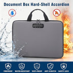 EXLIFBAG Fireproof Document Box with Lock, 13 Pocket Accordion File Folder - Image 2