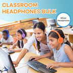 Bulk Headphones 12 Pack for School Classroom Kids K-12, Wholesale Wired Durable Computer Earphones Class Set for Students Children Toddler Teens Boys Girls and Adult (HY450, 12 Mixed) - Image 5