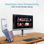 Adjustable Laptop Stand, 5 Slots, Aluminum Space-Saving, for Apple MacBook/Surface/Galaxy/Tablet/iPad/iPhone, Silver - Image 6