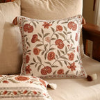 ISAENNE Vintage Linen Square Throw Pillow Cover,Set of 2,18"x18"-Albano A - Image 2