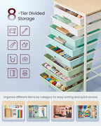 VASAGLE Rolling Cart with Drawers, Craft Organizers and Storage - Image 6