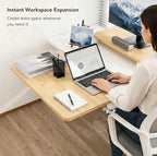 Desk Extender , 23.6'' x11.8 '' Foldable Table Extension Folding Wall Table Keyboard Extender for Desk Clamp-on Shelf for Dorm Bunk, Office, Kitchen Bar, additional storage platforms - Image 5
