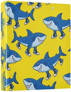 ALAZA Italian Brainrot Meme Tralalero Tralala Shark 2 3 Ring Binder 1.5 Inch Three Ring Office Binders w/clipboard & 3 Pockets, Hold 200 Sheets, 2 pcs by ALAZA
