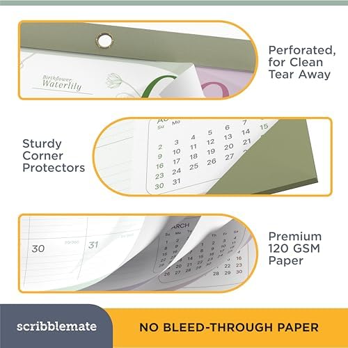 2026 Desk Calendar 17x12 Bulk Runs Until June 2027 Work Calendar with To-do List & Notes 18 Months With Plastic Cover Table Calendar 2026-2027 Desk Calendar With Protective Cover Bulk Planner for Home School Office (Light Green, 6 Pack) - Image 4