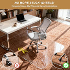 Vicwe Glass Chair Mat for Carpet, 32"x54" Tempered Glass Office Chair Mat - Image 3