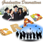 Wooden Grad Letter Tray, 12 Inch 4‑Pack Wood Platter for Graduation Decor - Image 4