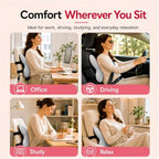 Memory Foam Lumbar Support Pillow,Back Support for Office Chair,Back Pillow for Chair,Ergonomic Lower Back Cushion for Desk Chair,Computer Chair,Gaming Chair and Car Seat,Washable Cover(Gray) - Image 4