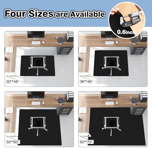 60” x 75” Waterproof Chair Mat for Hardwood, Office Chair Mat for Rolling Chair, Desk Mat for Hardwood Floor, Floor Mat for Home Office, Anti-Slip PVC Floor Protector for Gaming Room - Image 6
