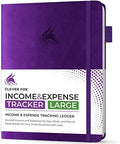 Clever Fox Income & Expense Tracker, Business Ledger 5.8x8.3 Purple by CleverFox