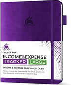 Clever Fox Income & Expense Tracker, Business Ledger 5.8x8.3 Purple by CleverFox