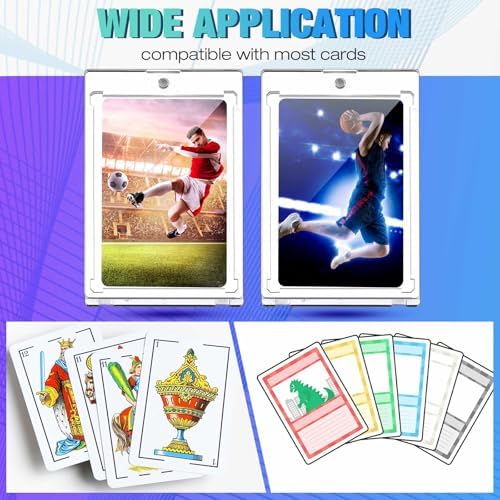 SATINIOR 350 Pcs Clear 100 Pt Magnetic Card Holders for Trading Cards - Image 5