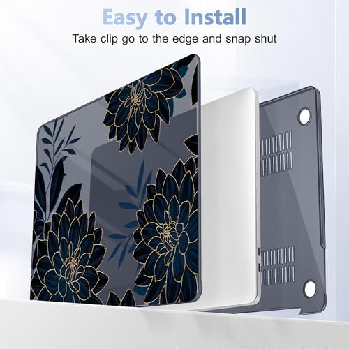 for MacBook Pro 16 inch Case 2019 2020 Release Model A2141, Plastic Hard Shell Cover with Keyboard Cover & Screen Protector for MacBook Pro 16 inch with Touch Bar & Touch ID, Flower Dahlia - Image 5